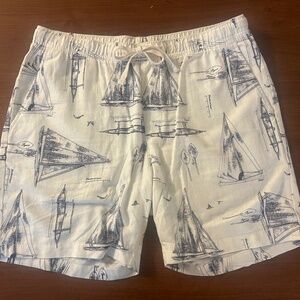 NAUTICAL LINEN DECK SHORTS!
